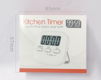 Timer dapur Digital Stopwatch hitung mundur magnetik dengan Alarm keras, Digit besar, dudukan belakang, lubang gantung