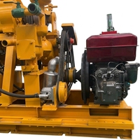 Foreuse de puits d'eau portable diesel 22 CV de 200 m, machine de forage verticale à broche pour l'exploration minière