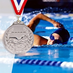 Recuerdo de medallas de competición de natación personalizado en aleación de zinc para el premio oficial del partido deportivo - Product Image 5