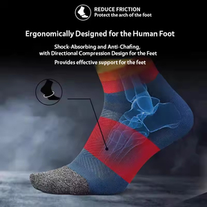 Customized Men's High-Crew Athletic Sport <b>Socks</b> Logo Cuff Bottom High Digital Spring Season Running Sport High Quality Wholesale - Product Image 3