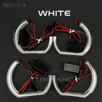 TECH-KING LED Crystal Acrylique Halo Angel Eyes RGBW Chasing Multi Color APP Control pour BMW E90 E92 F10 F30 12V-24V Car Retrofit