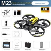 Drone FPV sans balais M23 avec écran intégré, photographie aérienne HD, mini quadricoptère, jouet d'avion RC, transmission vidéo en temps réel
