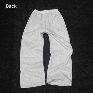 Custom Men's Light Gray Sweatpants Elastic Waist Knitted Cotton Casual Breathable Midweight <b>Pants</b> for Men High Quality - Product Image 2