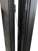 Fenêtre à battant en aluminium à rupture de pont thermique avec ailette de fixation, fenêtre à battant en aluminium triple vitrage à ouverture vers l'extérieur, à haute efficacité énergétique