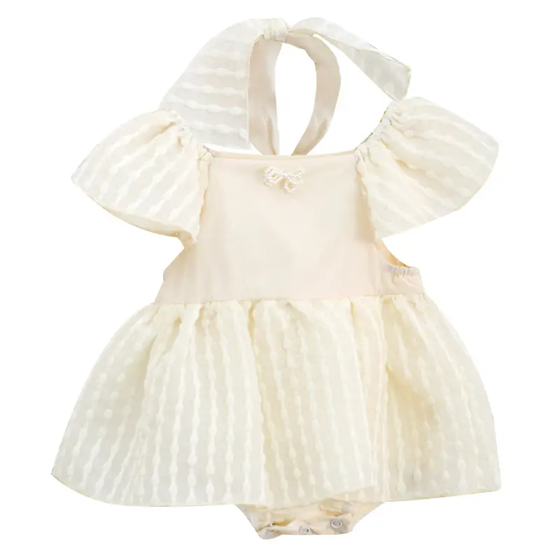 Grosir Baju Monyet Bayi Perempuan, Baju Monyet Seersucker Gelembung Bayi Perempuan
