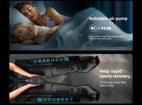 Appareil de physiothérapie professionnel sans fil à compression, batterie ultra longue durée, masseur, pompe DVT 4 chambres 30-240 mmHg