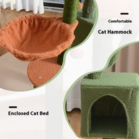 Cadre d'escalade pour chat en bois multifonctionnel le plus vendu pilier de chat en rotin d'intérieur en forme de cactus pour le grattage interactif
