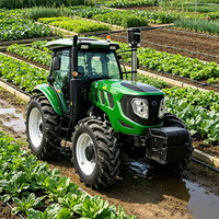 Tracteur 4x4 de 25-200 CV du fabricant d'origine avec cabine luxueuse et système d'éclairage LED complet