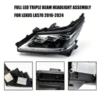 Phare pour Lexus LX570 2016-2023, phare LED, version basse et haute intensité, phares de voiture pour LX570