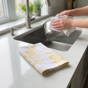 Ensembles de textiles de cuisine OEM de grande taille |   Fournisseur de torchons de nettoyage écologiques personnalisables 100% coton - Product Image 1