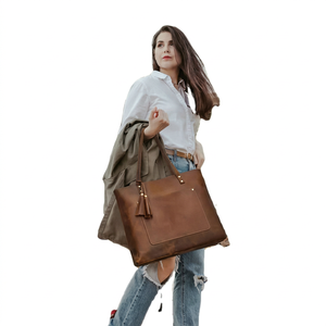 New Style Women's Genuine Leather Shoulder <b>Bag</b> - Handcrafted Leather Handbag and <b>Purse</b> Set for Ladies - High-Quality Fashion - Product Image 1