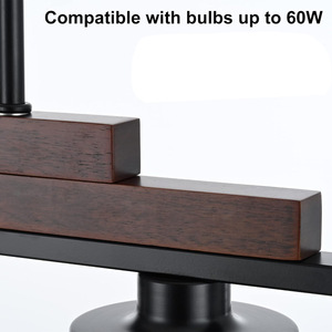 [Core Product Name] Linear Pendant <b>Light</b> 5 Heads Black Wooden Rectangular Adjustable Height For <b>Kitchen</b> Island Dining Room - Product Image 4