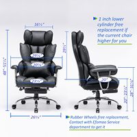 Chaise d'ordinateur confortable de chaise de bureau exécutif Offre Spéciale avec le repose-jambes et le soutien lombaire