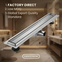 Siphon de sol invisible en acier inoxydable SUS304 à double usage, insertable dans les carreaux, pour salles de bain et projets hôteliers (norme européenne)