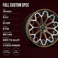 Jantes forgées bronze à 5 branches en maille, 3 pièces, à déport profond, 19, 20, 21 pouces, 5x120, 6061-T6 pour Nissan, jantes personnalisées, directement de l'usine