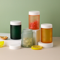 Flacon en verre givré personnalisé de 120 ml pour compléments alimentaires, emballage de médicaments, flacon pour pilules et capsules avec bouchon à vis rond