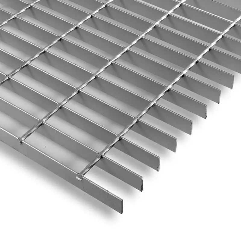 Materiali da costruzione a basso prezzo zincato metro quadrato in metallo espanso in acciaio zincato a barra normale grata in acciaio 32x5mm