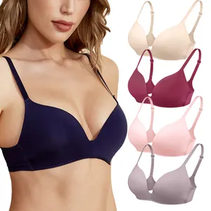 Cotton Front Closure Wire Free Bras Solid Sleeping Big Sizes Old Women  Lingerie Female Intimates