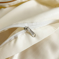Parure de draps 4 pièces en Lyocell Jacquard lavé, soyeux et rafraîchissant, idéale pour la chambre d'été