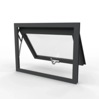 Ventanas fijas superiores de alto rendimiento Toldo inferior Ventana colgada Rotura térmica Perfil de aluminio Ventanas abatibles estándar del norte de EE. UU.