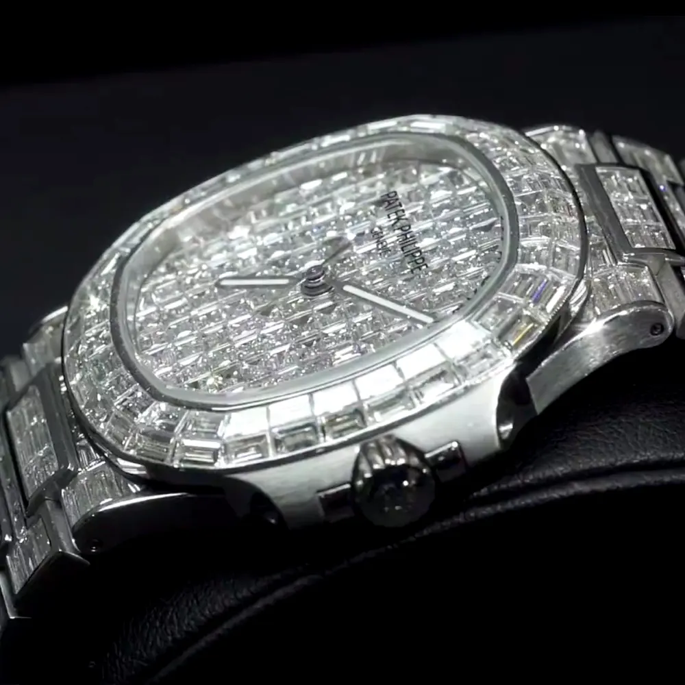 Attractive Price New Type Waterproof Complete Calendar Men Vvs Diamond Moissanite Watch