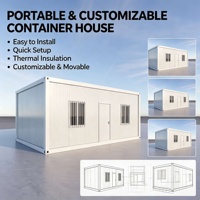 Conteneur plat, 1 porte et 2 fenêtres, standard 20 pieds, personnalisable, isolation phonique et thermique, robuste et durable