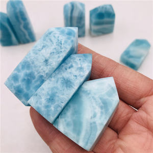 Pingente de pedra preciosa de quartzo natural, recém-chegada, larimar pontos de cristal minúsculo, obelisco para decoração - Product Image 4