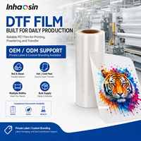 Rouleau de film PET DTF 60cm x 30cm, pelable à chaud, à froid ou à température ambiante, simple ou double face, pour transfert thermique sur imprimante DTF et T-shirt