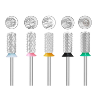 Fraise à ongles en carbure de tungstène de haute qualité, outil de manucure et pédicure sécurisé, grande fraise cylindrique, vente en gros, logo personnalisé, fraise à ongles 4XC