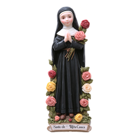 Statue en résine de Sainte Rita de Cascia, figurine décorative religieuse, décoration d'autel pour église catholique et maison, artisanat personnalisé OEM ODM