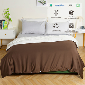 Bộ đồ giường bằng tre sateen 100% 4 miếng được trang bị len có sẵn đôi đôi vua siêu Vua nhà máy đặt phòng ngủ đám cưới tại nhà - Product Image 2