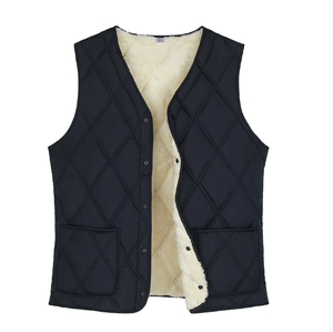 2025 nouveau <span class=keywords><strong>gilet</strong></span> en coton pour hommes avec <span class=keywords><strong>velours</strong></span> épaissi grande taille débardeur chaud pour papa pour les personnes d'âge moyen et âgées - Product Image 5