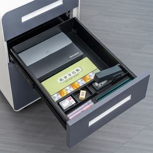 Equipo de trabajo de oficina Debajo del escritorio Gabinete de archivo móvil vertical de 3 navegadores Gris - Product Image 5