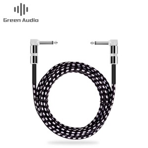 GAZ-CB31 instrumento <span class=keywords><strong>Jack</strong></span> ángulo recto 6,35mm Mono <span class=keywords><strong>Cable</strong></span> chapado en oro de macho a macho <span class=keywords><strong>Cable</strong></span> para <span class=keywords><strong>guitarra</strong></span> electrónica bajo teclado - Product Image 1