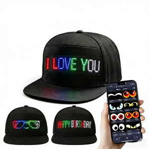 หมวกแก๊ป LED ปรับแต่งข้อความได้ หมวกปาร์ตี้ LED หมวกเบสบอลแบบ Snapback - Product Image 2