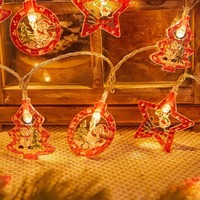 Weihnachts-LED IP65 Blinkende Lichterkette Ausgehöhlte Rentier-Hängelichter Dimmbar für Innen-/Außenraumdekoration