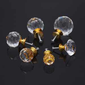Crystal Shiny Diamond Shape <strong>Drawer</strong> <strong>Knob</strong> Gold <strong>Silver</strong> <strong>Drawer</strong> <strong>Knob</strong> - Product Image 3