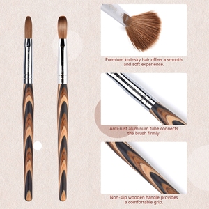 Hot Sale Kolinsky Acrylic Nail <b>Brush</b> 100% Pure With Wooden Handle Sable 6#-16# Nail Art Acrylic Crystal <b>Brush</b> Customized logo - Product Image 6