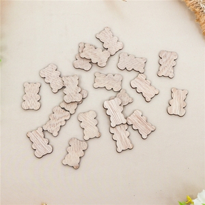 20 Pezzi Decorazioni Fai-da-Te <span class=keywords><strong>in</strong></span> <span class=keywords><strong>Legno</strong></span> a Forma di Orso per Baby Shower, Coriandoli da Tavolo, Orsacchiotto per Feste dei Bambini - Product Image 3