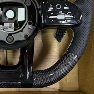 อัพเกรดพวงมาลัยคาร์บอนไฟเบอร์สำหรับรถยนต์เมอร์เซเดส-เบนซ์ <span class=keywords><strong>AMG</strong></span> W167 W177 W176 W204 W205 W213 W212 W222 W223 W221 GLE GLC <span class=keywords><strong>C63</strong></span> C63S G63 - Product Image 4