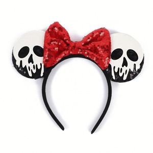 Diadema de Orejas de Mickey para Halloween, Accesorio Festivo y Espeluznante para Disfraces, con Lazo de Lentejuelas, Talla Única - Product Image 3