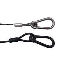 Dragonstage - Serre-câble de sécurité en acier inoxydable argenté, robuste, haute capacité, durable, diamètre 1/8''/3mm, tension maximale 500kg/1100lbs