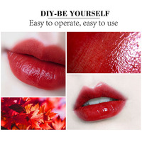 Lakerain DIY Rouge à lèvres liquide minéral, gloss waterproof, teinte à lèvres hydratante, cosmétique