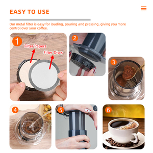 Disco de pantalla de café expreso con papel de filtro de café desechable, compatible con cafeteras <span class=keywords><strong>AeroPress</strong></span>, filtro de pantalla reutilizable, 1 Juego - Product Image 6