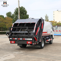 HEAVSTY Nouveau Camion Compacteur de Déchets Diesel Automatique 4,5 m³ Mini Camion de Collecte de Déchets avec Lève-Conteneurs pour Foton YHA5045ZYSBJ