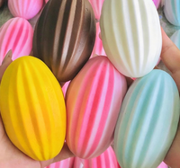 Jouets anti-stress en forme de grains de café à cinq couleurs, en PU, à remontée lente, vente en gros Rednote, jouets à presser Kawaii très populaires