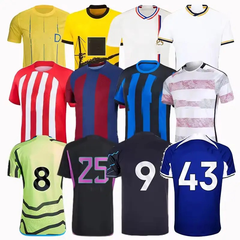 ขายส่งสินค้าใหม่เสื้อฟุตบอลผ้าเสื้อฟุตบอลคุณภาพสูงเสื้อยืดฟุตบอลฤดูกาล 2024 ชุดฟุตบอลชาย