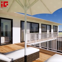 Villa Hotel Modular de Lujo Totalmente Mejorada y Personalizada, Casa Contenedor Prefabricada Panorámica de 2 Pisos Lista para Habitar