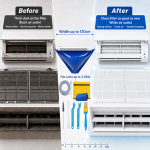 Kit de Limpieza de <span class=keywords><strong>Aire</strong></span> <span class=keywords><strong>Acondicionado</strong></span> YOD HVAC para Unidades Split de 1-1.5HP, Accesorios de <span class=keywords><strong>Aire</strong></span> <span class=keywords><strong>Acondicionado</strong></span>, Bolsa de Lavado Impermeable, Salida de Drenaje, 3 Años - Product Image 5
