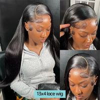 Vente en gros, perruques vietnamiennes nœuds de peau invisibles, cheveux bruts sans colle pré-plumés, perruque de cheveux humains Hd Lace Bone Straight Vietnam